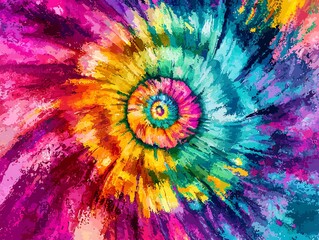 Vibrant Psychedelic Cosmic Explosion of Color and Energy