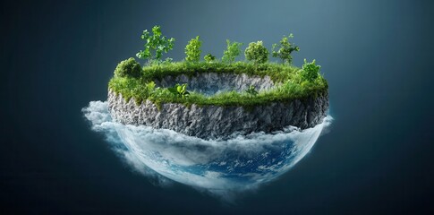 Fototapeta premium Dynamic Visualization of Earth's Oxygen: A Stunning Representation of Our Planet's Vital Life Source