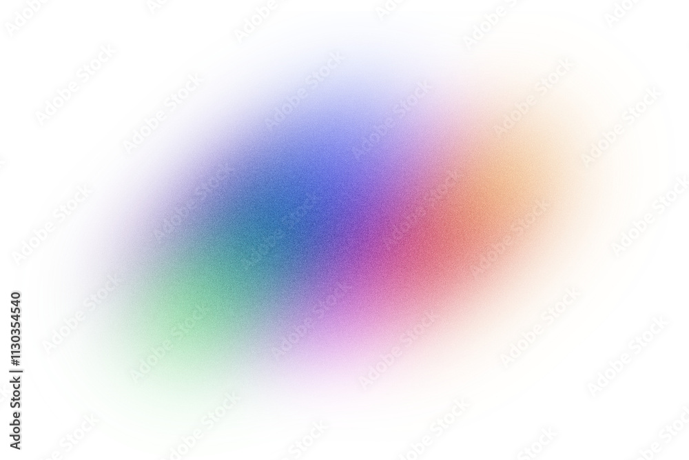 Aufkleber Vibrant grainy gradient shape transparent background, abstract green blue orange color gradient shape, transparent backdrop noise texture dark banner header poster design, copy space 