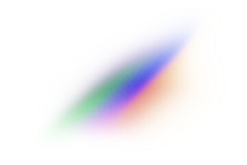 Vibrant grainy gradient shape transparent background, abstract green blue orange color gradient...