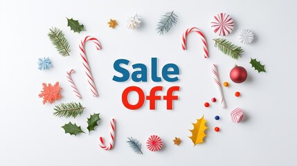 Festive Sale Decorations with Seasonal Elements