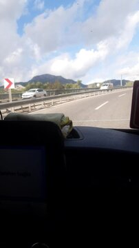 The road from Marmaris to Mulla. A section of the highway.