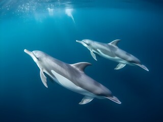 Naklejka premium dolphin in the sea