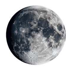 Moon Rising Through Clear Sky for Creative Use Transparent PNG Background.