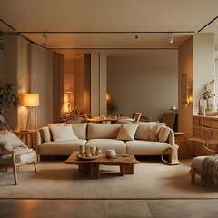 modern living room with furniture