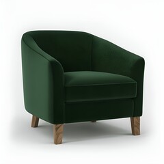 green sofa isolated on white background