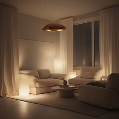 modern living room with furniture