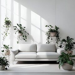 modern living room with furniture