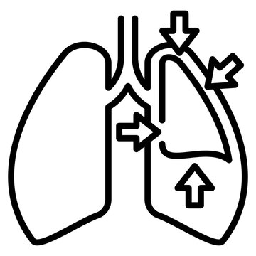 pleural effusion single icon