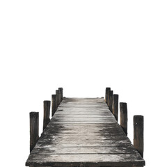 Obraz premium Pier Dock on White Background for Branding Use Transparent PNG Background.