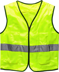 Bright yellow reflective safety vest