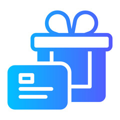 Obraz premium gift card gradient icon