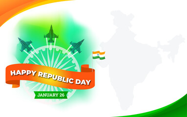 Obraz premium Happy Republic Day India January 26