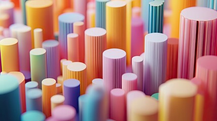 Obraz premium A Mesmerizing 3D Abstract Multicolor Visualization 