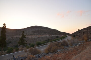 Fototapeta premium sunset in the greek mountains