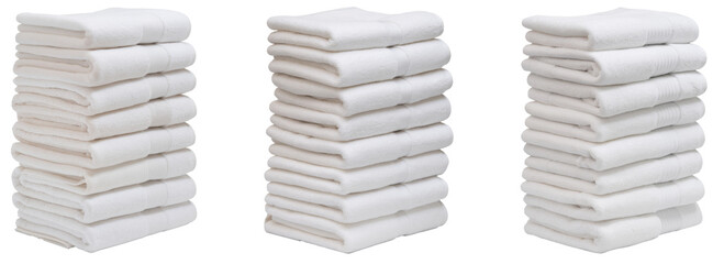 High-Quality PNG towel cotton bathroom white spa cloth textile Isolated on White Background – High Resolution