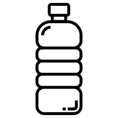 Obraz premium Simple plastic bottle vector with simple linear design suitable for icon
