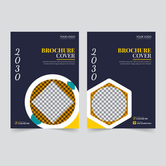 Business brochure cover annual report cover, book cover or flyer design. Leaflet presentation. Catalog with Abstract geometric background. Modern publication poster magazine, layout, template,