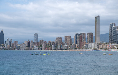 View from the Balcony of the Mediterranean sea, Mirador del Castillo, Benidorm, Spain