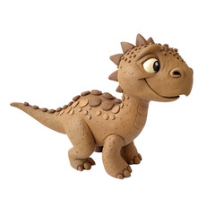 Fototapeta premium a clay Cute Parasaurolophus isolated on a transparent background