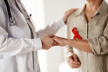 patient and a doctor in medical office