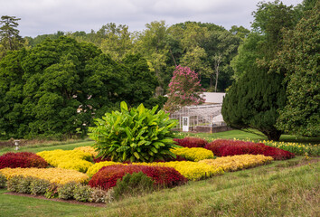 Fototapeta premium The Garden at Hampton National Historic Site, 18th-century estate, Maryland