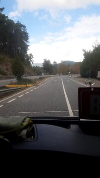 The road from Marmaris to Mulla. A section of the highway.