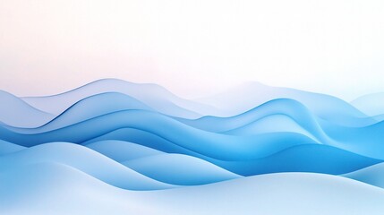 Obraz premium Soft Blue and White Gradient with Fog Effect for Calm Atmosphere