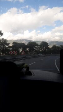 The road from Marmaris to Mulla. A section of the highway.