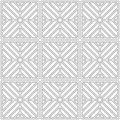 Obraz premium Seamless geometric pattern consisting of intersecting straight lines in a grid layout. Suitable for backgrounds, textiles and various graphic design projects.