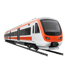 Obraz premium Train on a White Background for Transport Design Transparent png Background.