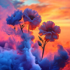 Obraz premium poppies and sky