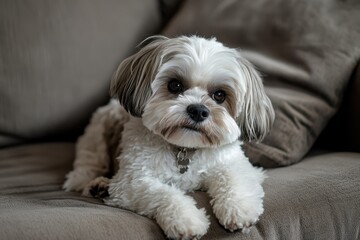 Shih Tzu Relaxing Indoors