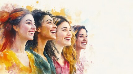 Obraz premium Women from different ethnicities, each showcasing distinct hairstyles