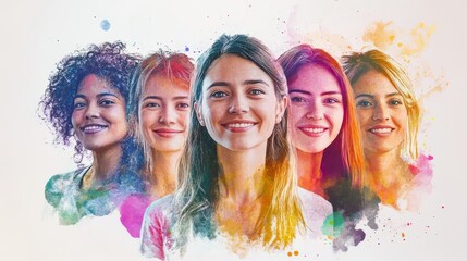 Women from various backgrounds, all smiling