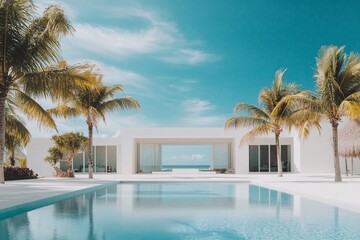Fototapeta premium pool with trees