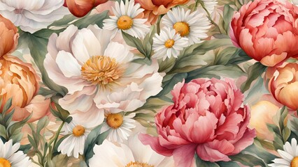 pink and white tulips