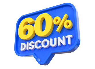 60 Percent Discount Label