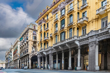 Obraz premium Via XX Settembre, Genoa, Italy