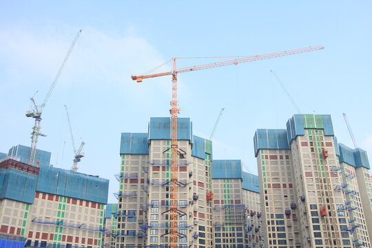 Apartments under Construction near Olympic Park in Seoul, South Korea
