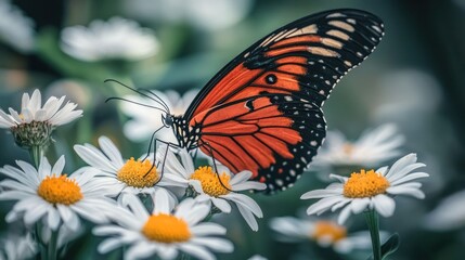 Obraz premium Monarch Butterfly on Daisy