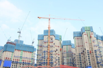 Apartments under Construction near Olympic Park in Seoul, South Korea