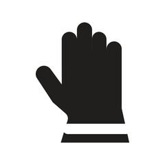 Obraz premium Simple pixel art depiction of a white winter glove.