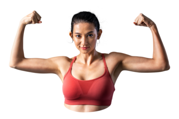 Fitness png woman sticker, transparent background
