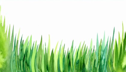Fototapeta premium Grass watercolor illustration