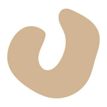 recommend clip art: Beige shape png sticker, half circle design element