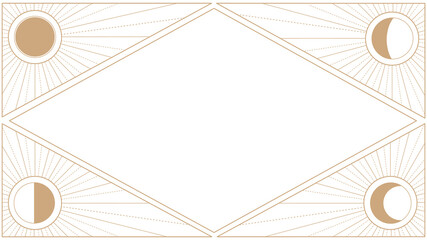 Tarot png frame, gold line art style for journal decoration, transparent background © Rawpixel.com