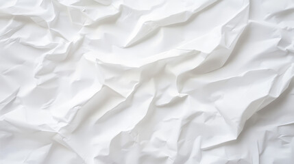 Obraz premium Crumpled white paper texture with soft shadows and minimalistic design