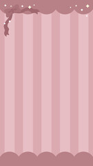 16:9 チョコレートカラーなストライプ上下フリル背景⭐︎