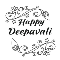 deepavali greeting text in elegant fonts png white
